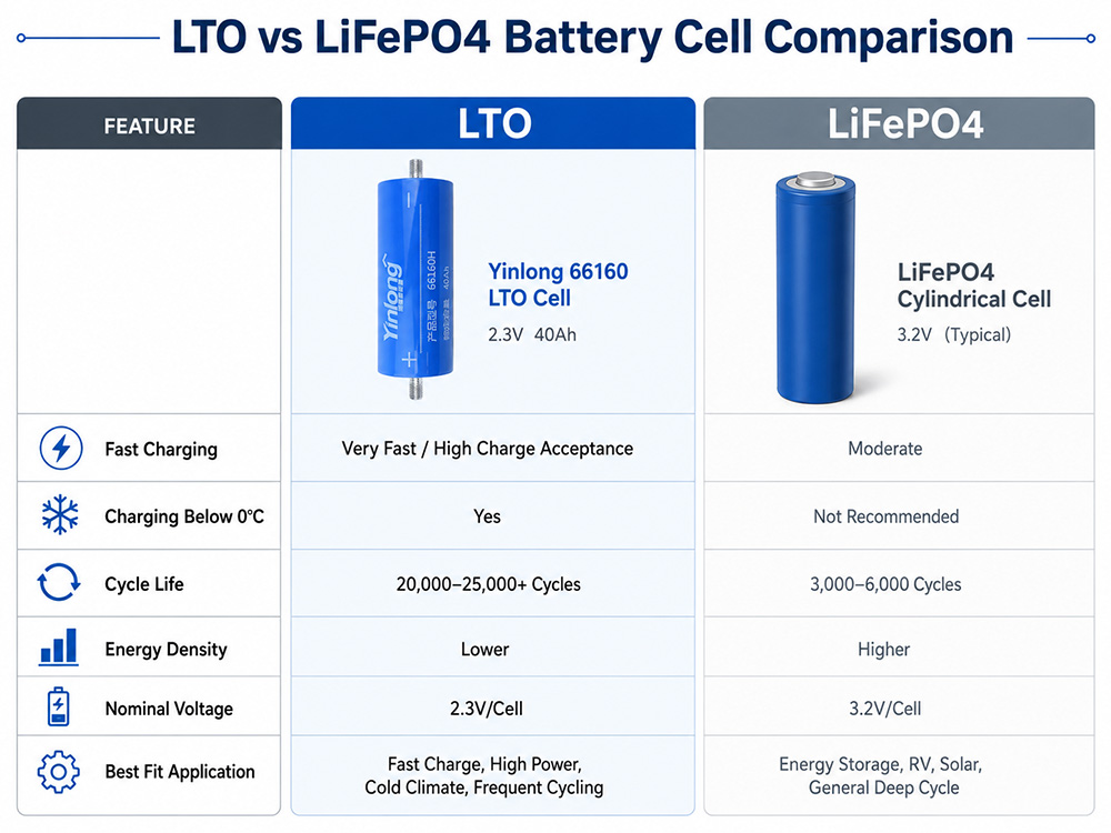 LTO vs LFP Comparison Chart