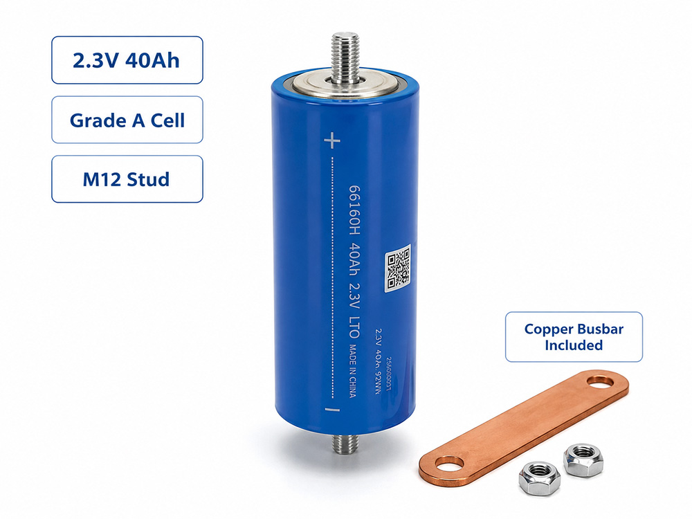Yinlong 2.3V 40Ah LTO Cell Front View